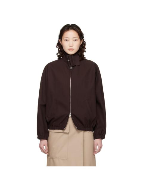 courrèges Brown Buckle Zipped Bomber Jacket