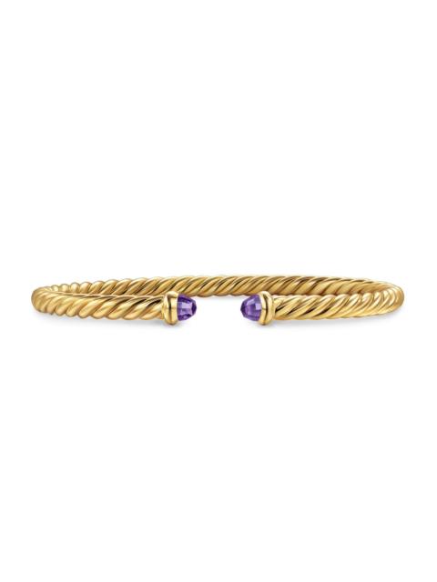 DAVID YURMAN Women's Cablespira Flex Bracelet in 18K Yellow Gold - Amethyst