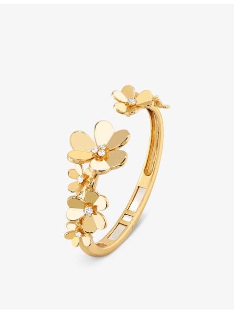 Van Cleef & Arpels Frivole 7-flowers yellow-gold and 0.54ct diamond bracelet