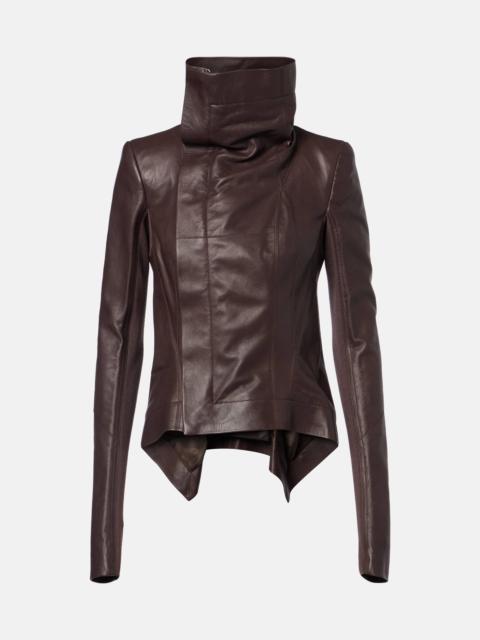Rick Owens Naska asymmetric leather jacket