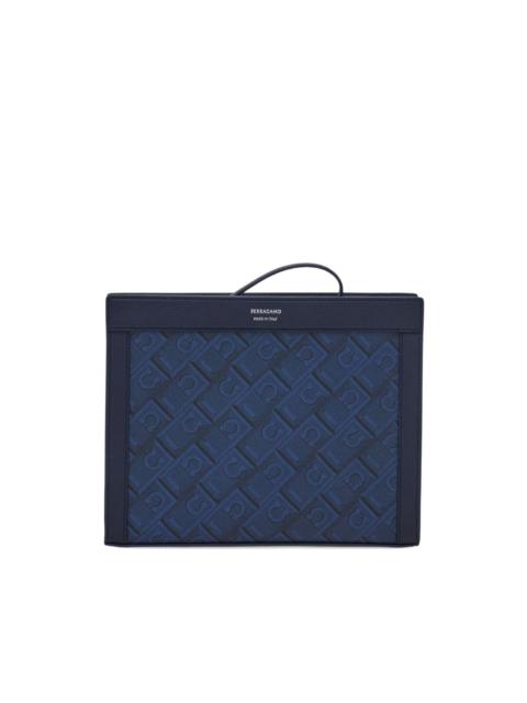 FERRAGAMO jacquard-monogram clutch bag