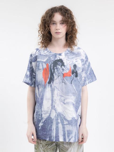 doublet NAVY MIRAGE PRINTED T-SHIRT