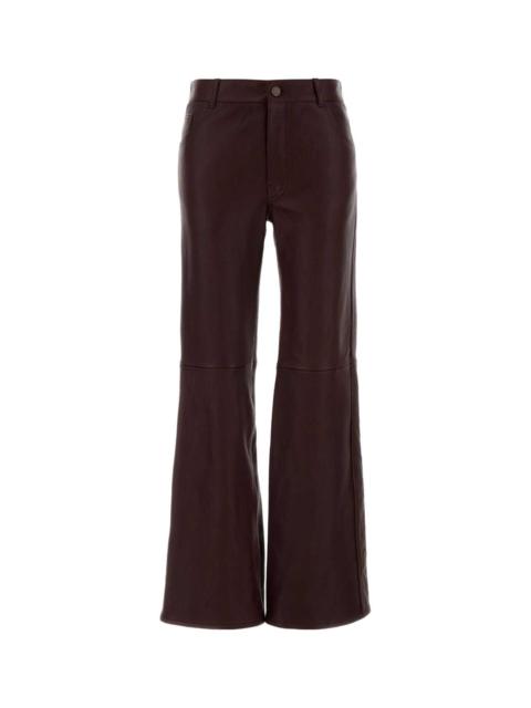 Chloe Women Grape Leather Flared Pant