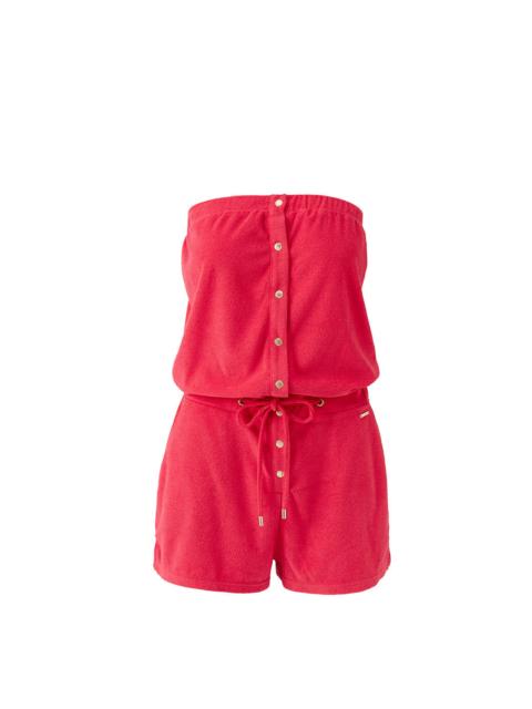 MELISSA ODABASH VENUS RED ROMPER