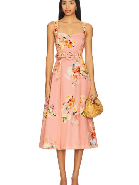 HEMANT & NANDITA Midi Dress With Buckle Belt