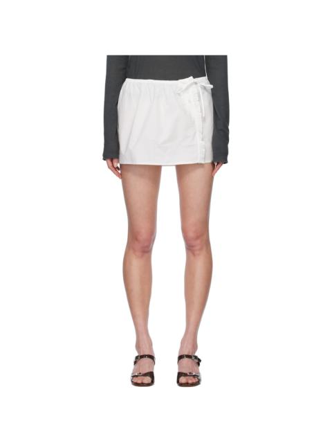 DEIJI STUDIOS White Ruffle Miniskirt