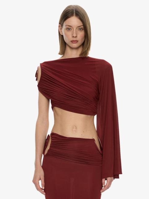 CHRISTOPHER ESBER Aurelia Sculpted Spiral Drape Top