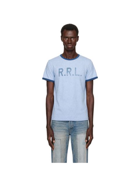 RRL by Ralph Lauren Blue 'RRL' Cotton T-shirt