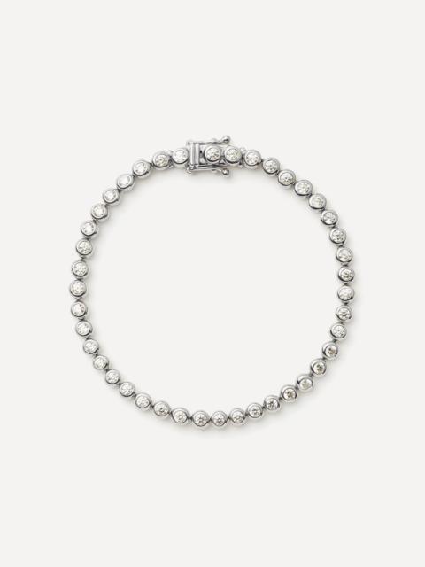 MISSOMA Rhodium-Plated Round Tennis Bracelet