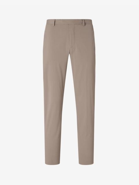 CORNELIANI Dark beige technical wool chinos