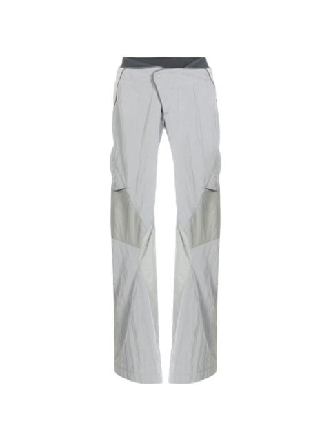 contrasting paneled cropped trousers