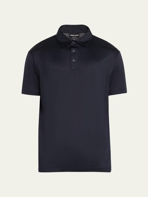 GIORGIO ARMANI Men's Luxe Jersey Polo Shirt