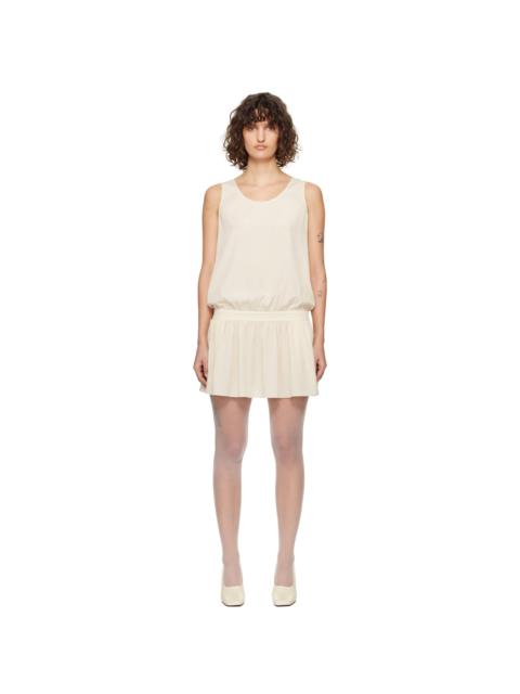 RECTO Off-White Gathered Detail Minidress