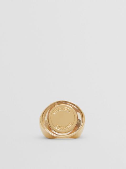 Burberry Resin and Gold-plated Signet Ring
