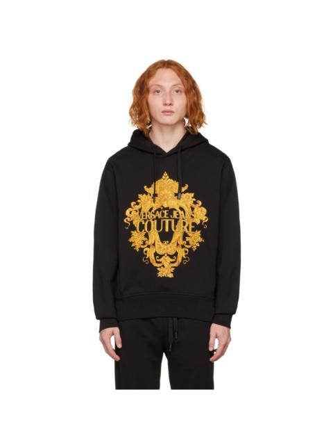 VERSACE JEANS COUTURE 로고 인쇄 면 hoodie