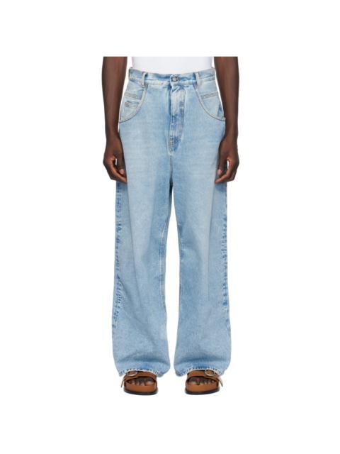 HED MAYNER Blue Faded Jeans