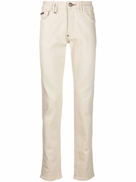 logo-plaque slim-fit jeans
