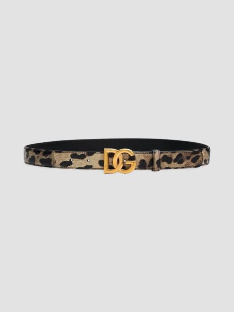 Dolce & Gabbana Women's Canazei Stampato Leopard-Print Belt - Leopard