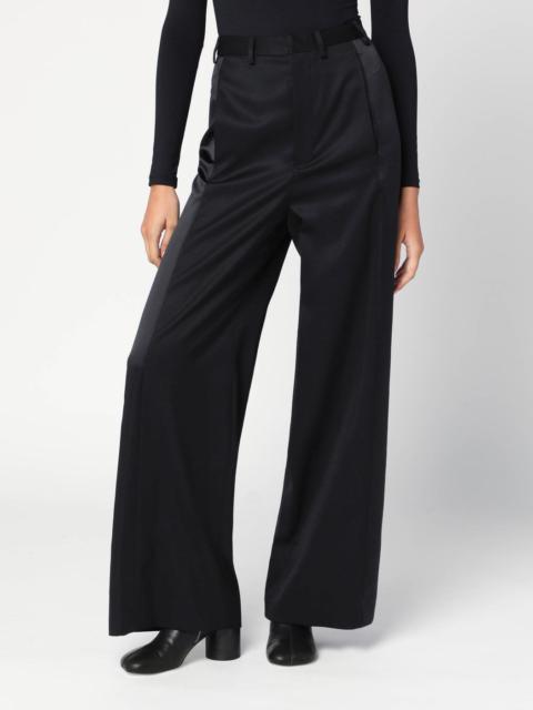 MM6 Maison Margiela Black satin palazzo pants