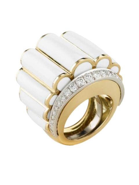 DAVID WEBB Diamond Scallop Ring