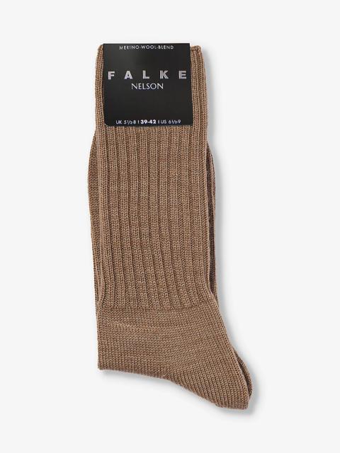 FALKE Nelson calf-length ribbed knitted socks