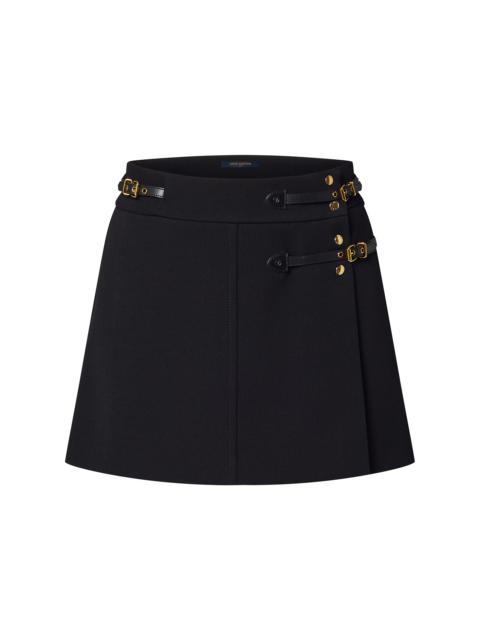 Louis Vuitton Strap Detail Mini Wrap Skirt