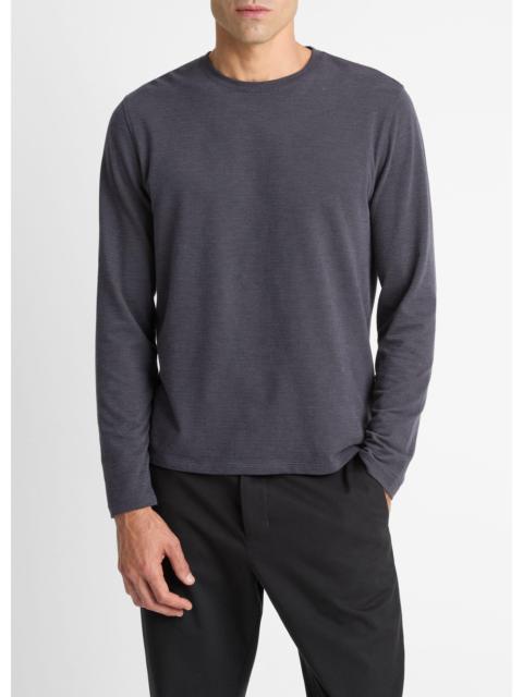 Vince Birdseye Jacquard Pima Cotton Long-Sleeve T-Shirt
