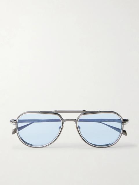 JACQUES MARIE MAGE Commander Aviator-Style Titanium Sunglasses