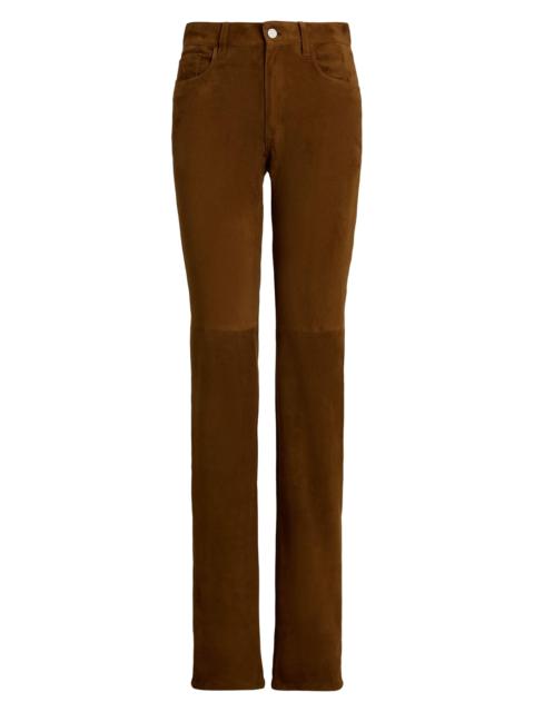 Ralph Lauren Women's Scottie Suede Skinny Pants - Nutmeg Suede