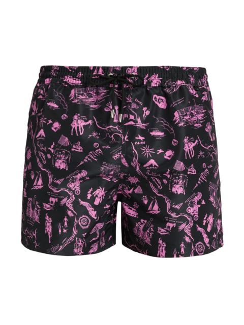 Paul Smith Men's Travel Stories Swim Shorts - Bubblegum Raspberry