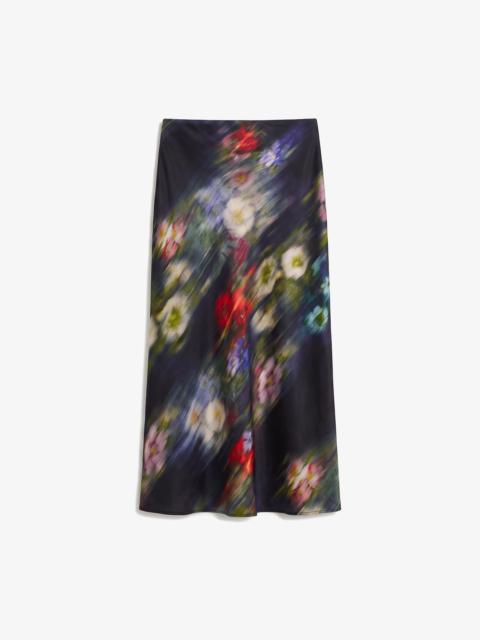 M.M.LaFleur Orchard Slip Skirt - Printed Silk Charmeuse Blend