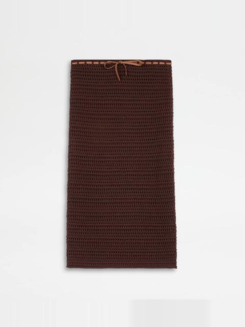 Tod's SKIRT IN CROCHET - BROWN