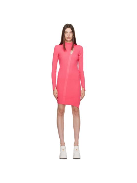 VERSACE Pink Slashed Minidress