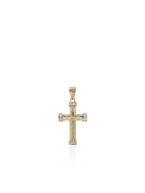 JOHN HARDY Cross Pendant, Gold, Diamonds