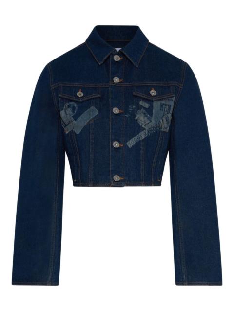 Jean Paul Gaultier trompe l'oeil cropped denim jacket