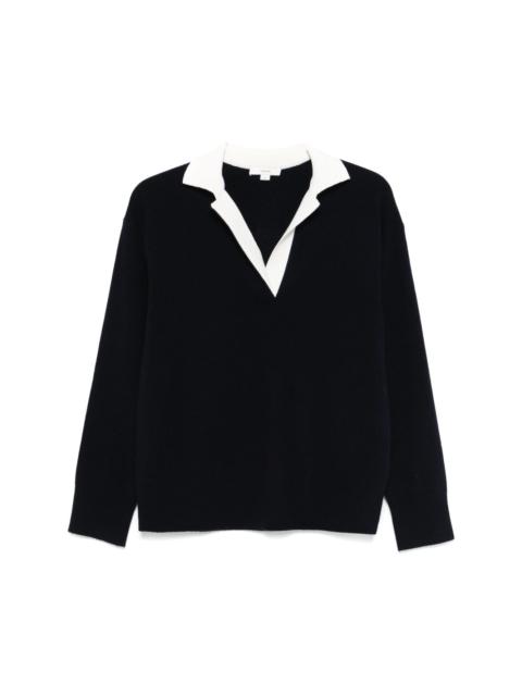 Vince contrast-collar sweater