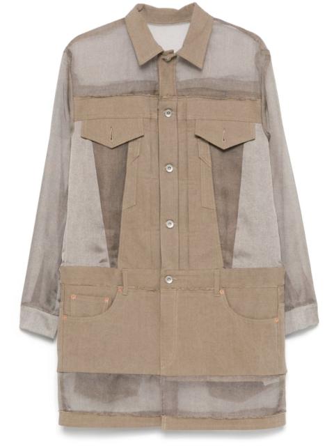 sacai panelled mini dress