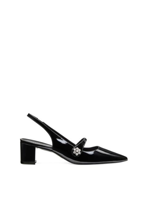 Stuart Weitzman CRYSTAL FLEUR 50 BLOCK SLINGBACK