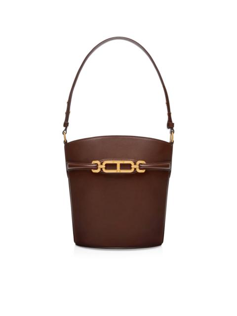 TOM FORD PALMELLATO-EFFECT LEATHER WHITNEY MEDIUM BUCKET BAG