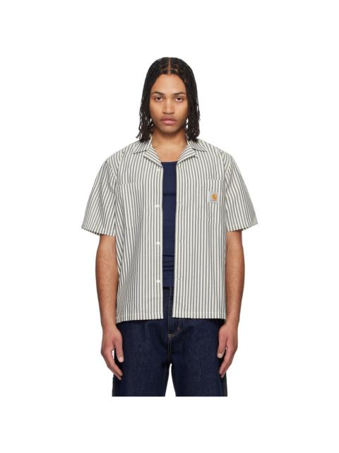 Carhartt WIP Black & White Short Sleeve Leavel Stripe Shirt