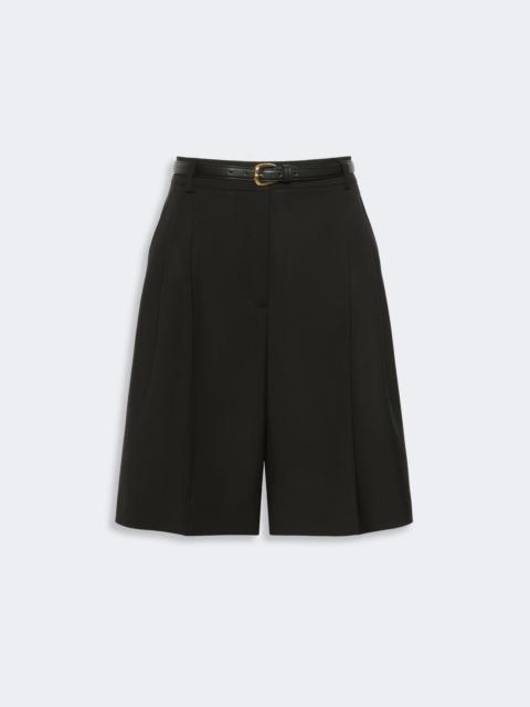 Max Mara ADORNO Woollen cloth Bermuda shorts - BLACK