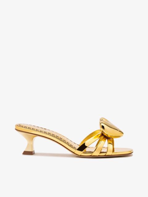 Larroudé Amore Mule In Gold Specchio