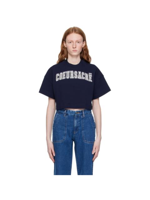 AMI Paris Navy 'Coeur Sacré' T-Shirt