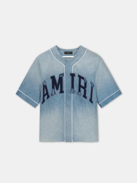 AMIRI SUNFADED BASEBALL SHIRT