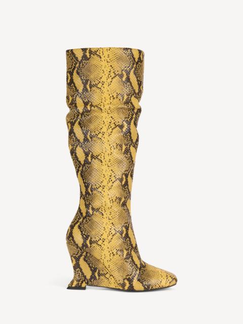 Balmain Wedge boots in python-effect leather