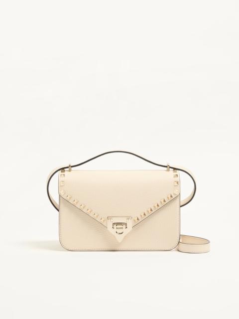 Valentino VALENTINO GARAVANI ROCKSTUD SMALL SHOULDER BAG IN GRAINY CALFSKIN