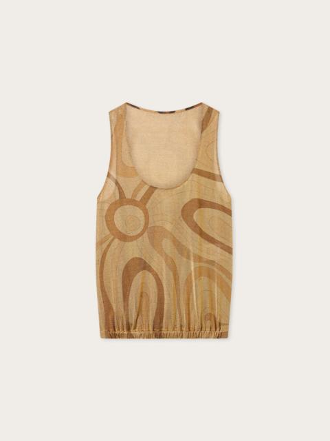 PUCCI MARMO PRINT LUREX TOP