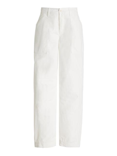 MATTEAU Relaxed Cotton Cargo Pants white