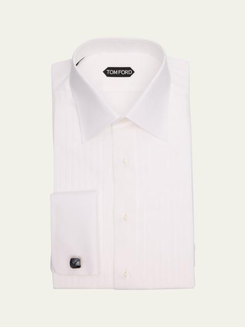 TOM FORD Men's French Cuff Pleated Dress Shirt
