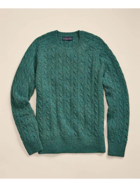 Brooks Brothers Shetland Wool Cable Knit Sweater